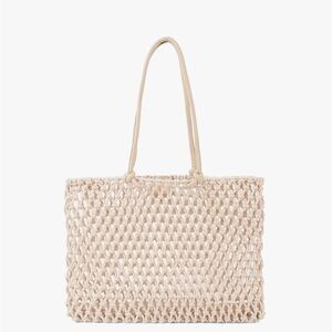 CLARE V Sandy Beach Bag in Natural EUC!